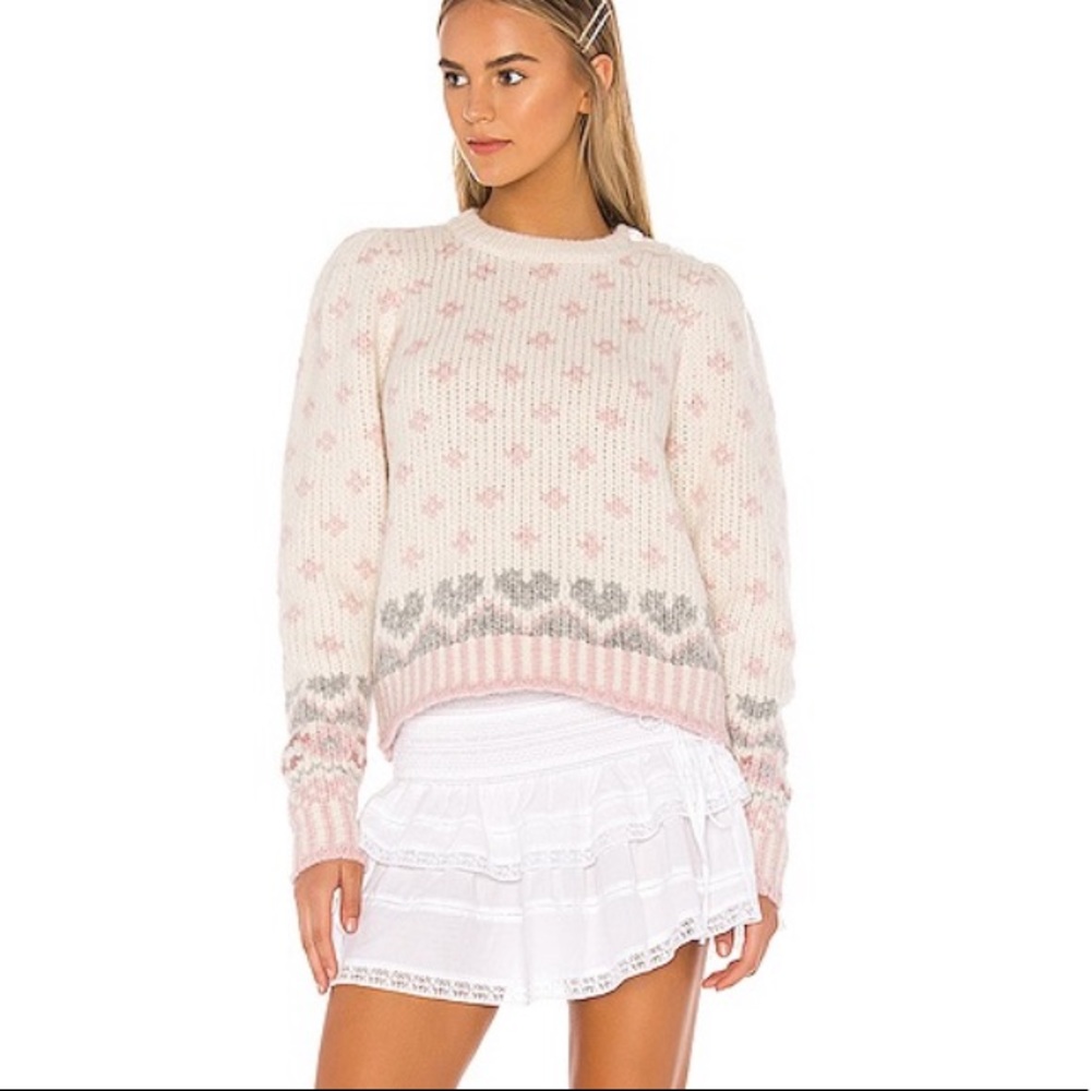 Rosie Pullover in Milky Cloud by Loveshack Fancy